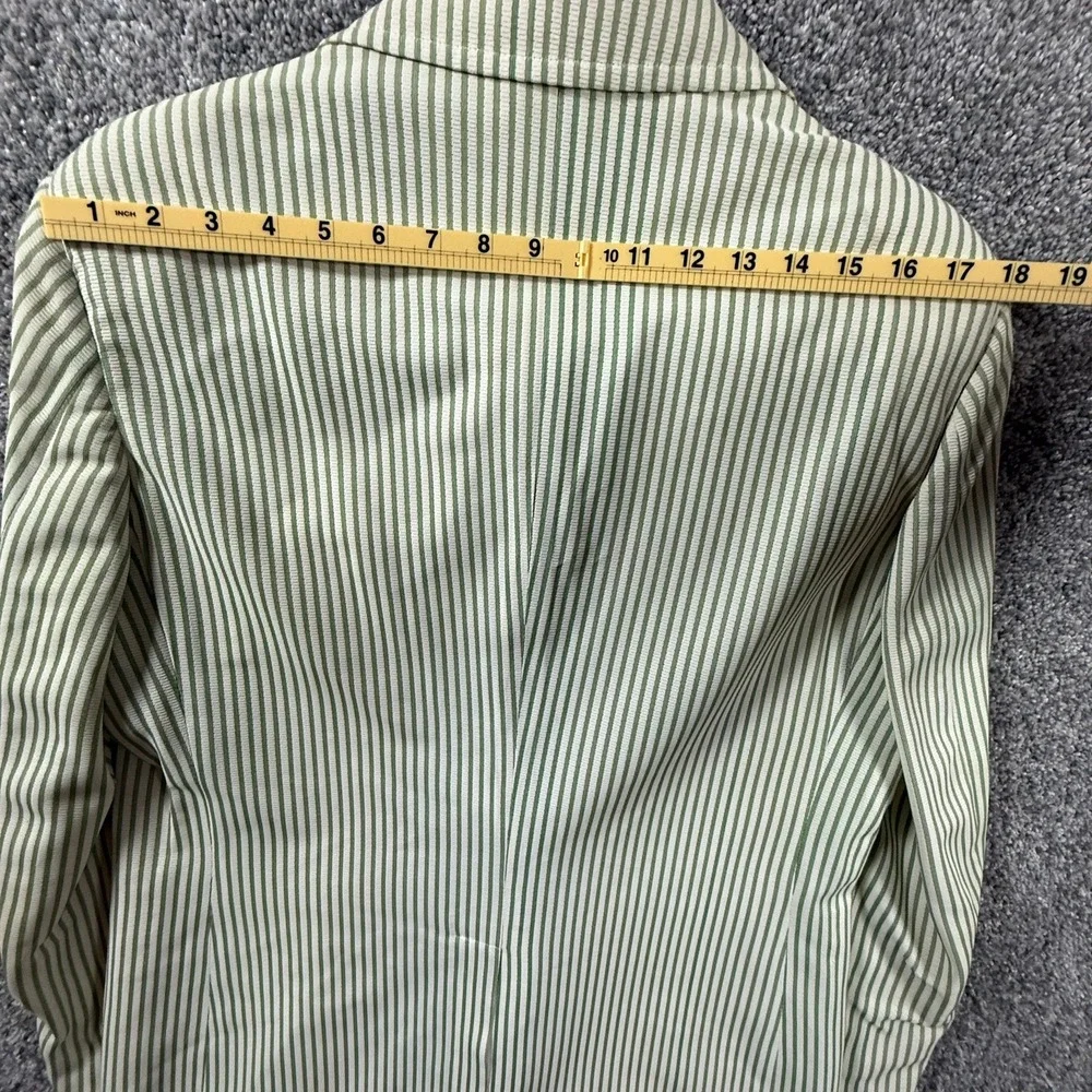 Palm Beach Vintage Mens 42R Blazer Green White Striped Sport Coat